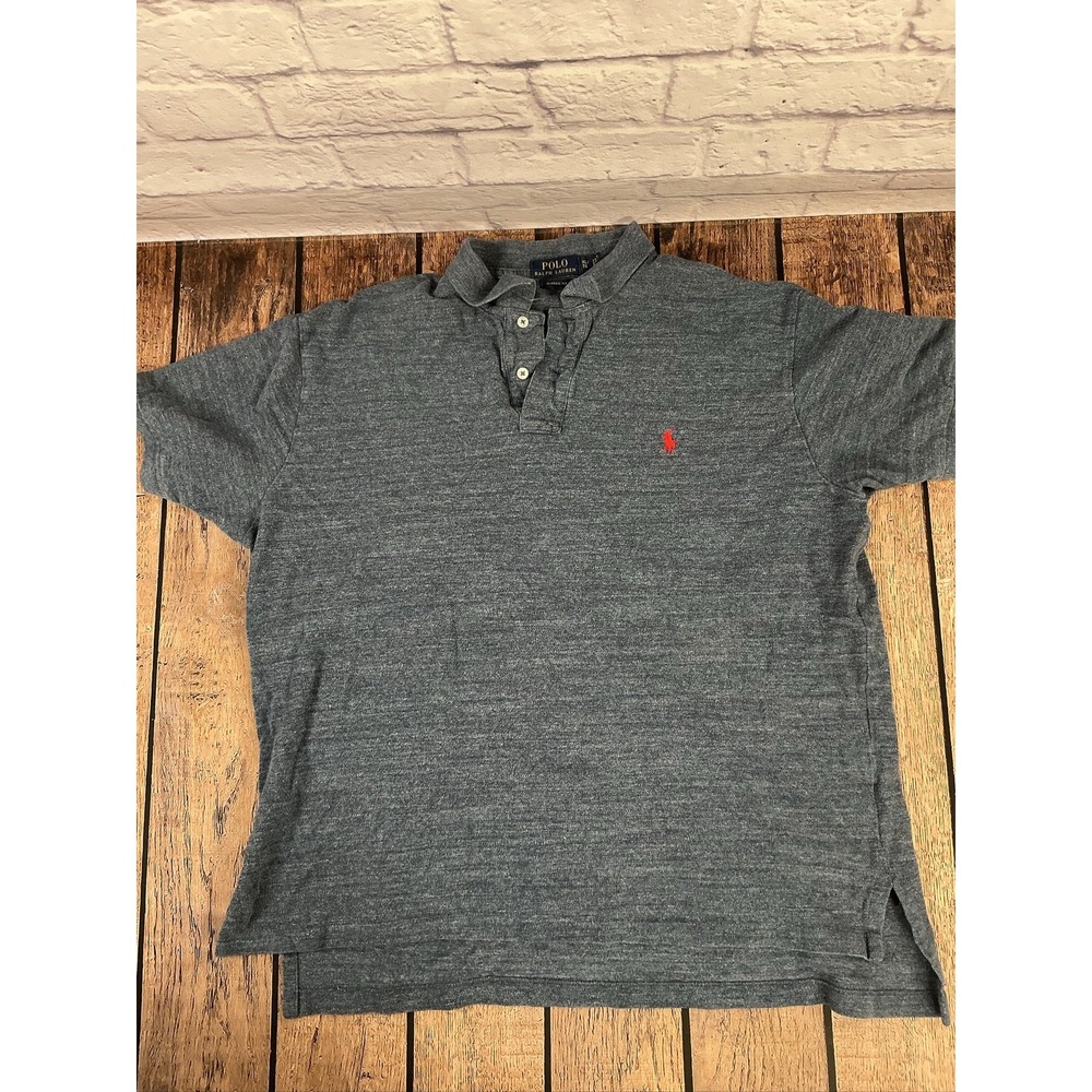 Vintage Men's XL Shirt Polo Ralph Lauren Classic Fit Navy Blue Heather